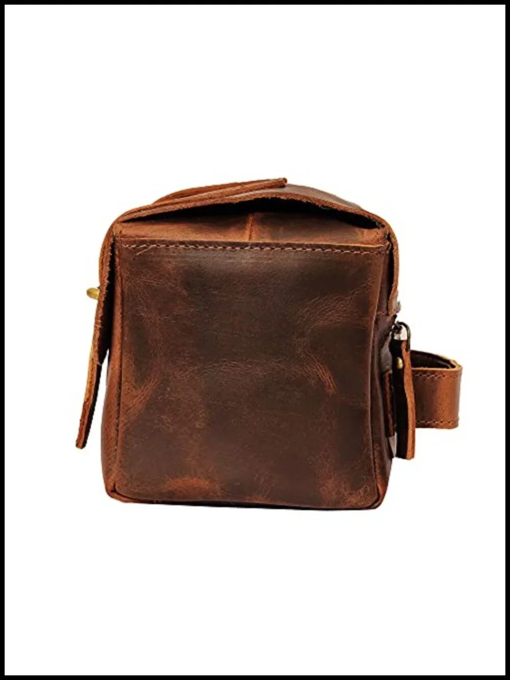 Genuine Leather Toiletry Bag Vintage Dopp Kit Travel Cosmetic Organizer